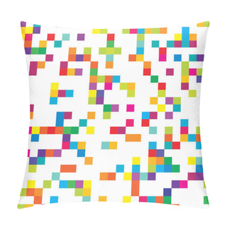 Personality  Random Squares, Rectangles Black And White, Monochrome Geometric Background, Patttern And Texture Pillow Covers