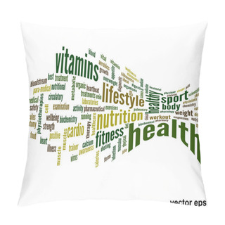 Personality  Conceptual Health Word Cloud Pillow Covers