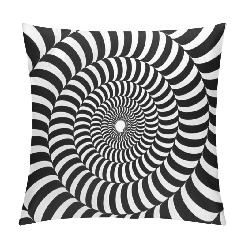 Personality  Black and white psychedelic hypnotic swirl pattern pillow covers