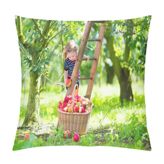 Personality  Little Girl In An Apple Garden Pillow Covers