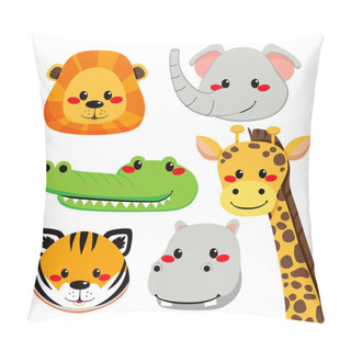 Personality  Cute Animal Faces Pillow Covers