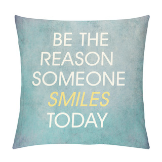Personality  Inspirational Quote By Unknown Source On Blue Grunge Background Pillow Covers