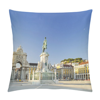 Personality  Praca Do Comercio Square In Lisbon Portugal Pillow Covers