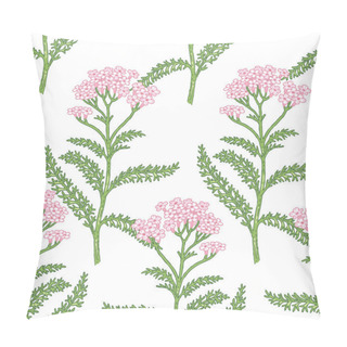 Personality  Seamless Pattern With Medical Herbs. Pillow Covers