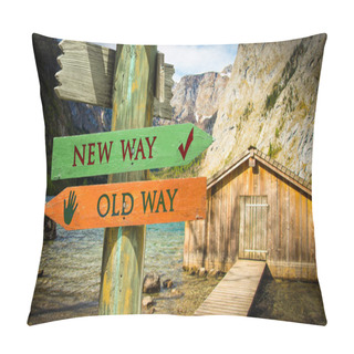 Personality  Street Sign To New Way Pillow Covers