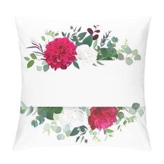 Personality  Autumn Floral Horizontal Vector Design Banner Pillow Covers