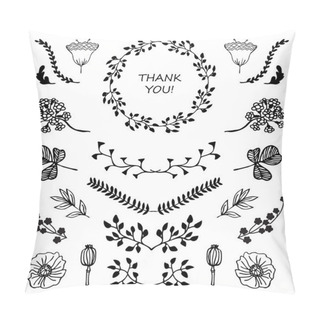 Personality  Set Of Hand-drawn Decorative Elements Pillow Covers