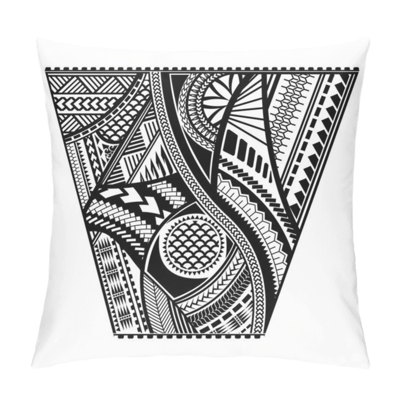 Personality  Polynesian tattoo style sleeve vector design. pillow covers