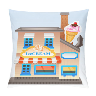 Personality  Vector Ice Cream Store Pillow Covers
