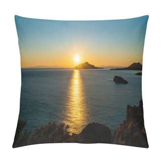 Personality  Sunset Near Scenic Aegean Sea In Greece Pillow Covers
