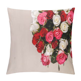 Personality  Bouquet Of Roses Background. Wedding Flowers. Pillow Covers