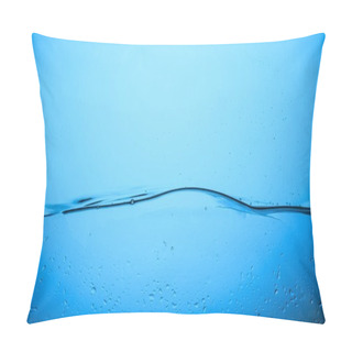 Personality  Pure Water Texture With Drops, Isolated On Blue Pillow Covers
