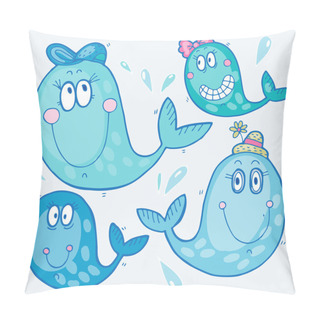 Personality  Cute Cartoon Whales Pillow Covers