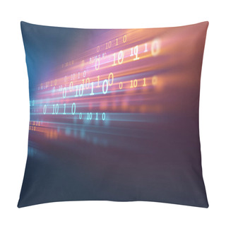Personality  Digital Code Number Abstract Technology Background Pillow Covers