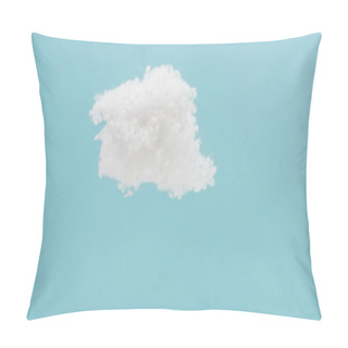 Personality  White Fluffy Cloud Made Of Cotton Wool Isolated On Blue Background Pillow Covers