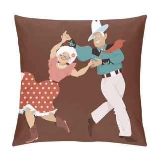 Personality  Square Dancing Couple Pillow Covers