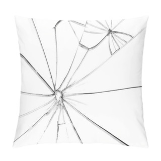 Personality  Broken Glass With Black Cracks Pillow Covers