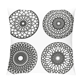 Personality  Set Of Moroccan Mandalas. Vector Ethnic Oriental Circle Ornament. Pillow Covers