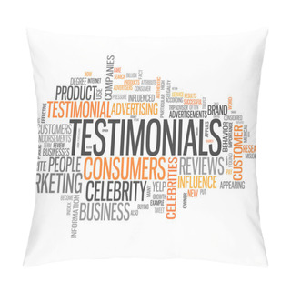 Personality  Word Cloud Testimonials Pillow Covers