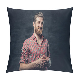 Personality  Bearded Man Makes Conversation Pillow Covers