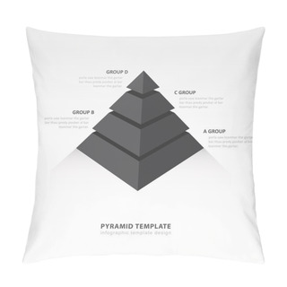 Personality  Pyramid  Infographic Template Black Color Balance Pillow Covers