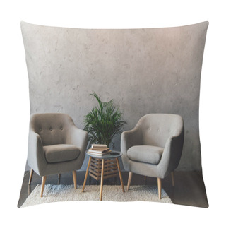 Personality  Grey Armchairs On Carpet  Pillow Covers