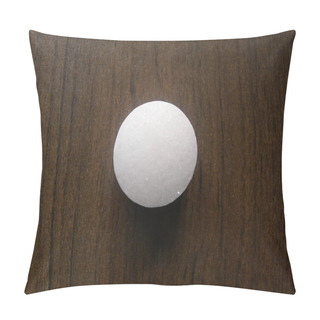 Personality  Small White Color Naphthalene Mothball On Wood Background Pillow Covers