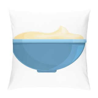 Personality  Creamy Sour Icon Cartoon Vector. Bottle Shop Pillow Covers
