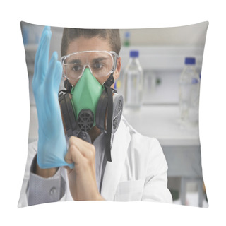 Personality  Scientist With Mask And Gloves  Pillow Covers