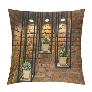 Personality  Green Plants In Pot Pillow Covers