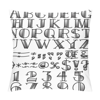 Personality  Tattoo Alphabet And Symbols Pillow Covers