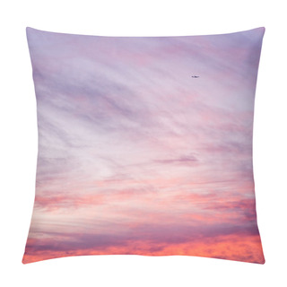 Personality  A Warm Sun Sets Over A California Coast. Clouds Catch The Many Colors Of The Sun Pillow Covers