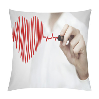 Personality  Drawing Chart Heartbeat Pillow Covers