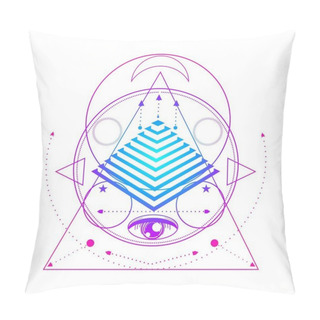 Personality  Mystical Occult Symbol. Pillow Covers