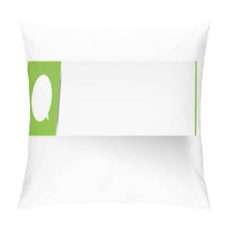 Personality  The Rectangle Label With Speech Bubble Icon Pillow Covers