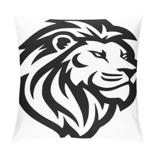 Personality  Lion - Minimalist And Flat Logo - Vector Illustration Pillow Covers