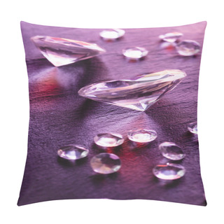 Personality  Different Diamonds With Purple Light Pillow Covers