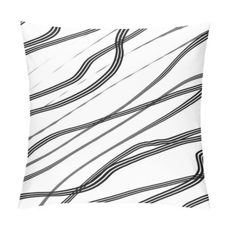 Personality  Abstract White Black Background, Texture With Stripes. Digital Illustration Imitating Texture Backgrounds Pillow Covers