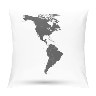 Personality  North And South America Map Pillow Covers