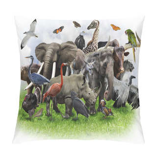 Personality  Animals Collage Pillow Covers