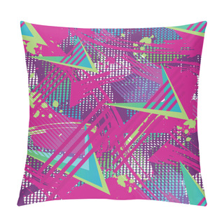 Personality  Abstract Background Composition, With Paint Strokes And Splashes, Art Inspired, Grungy Pillow Covers