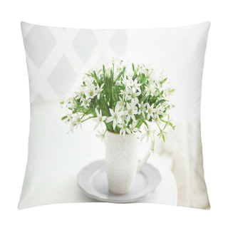 Personality  Bouquet Of Little White Flowers Pillow Covers