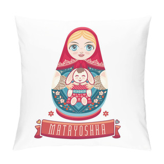 Personality  Matryoshka. Babushka Doll. Pillow Covers