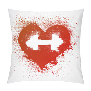 Personality  Fitness Heart Sign Pillow Covers