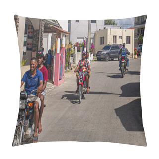 Personality  Scene Of Daily Life In The Town Of Bayahibe 30 Pillow Covers