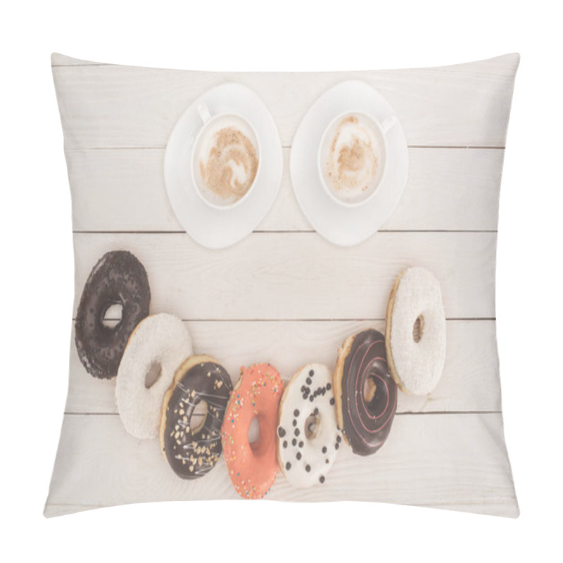 Personality  doughnuts and coffee pillow covers