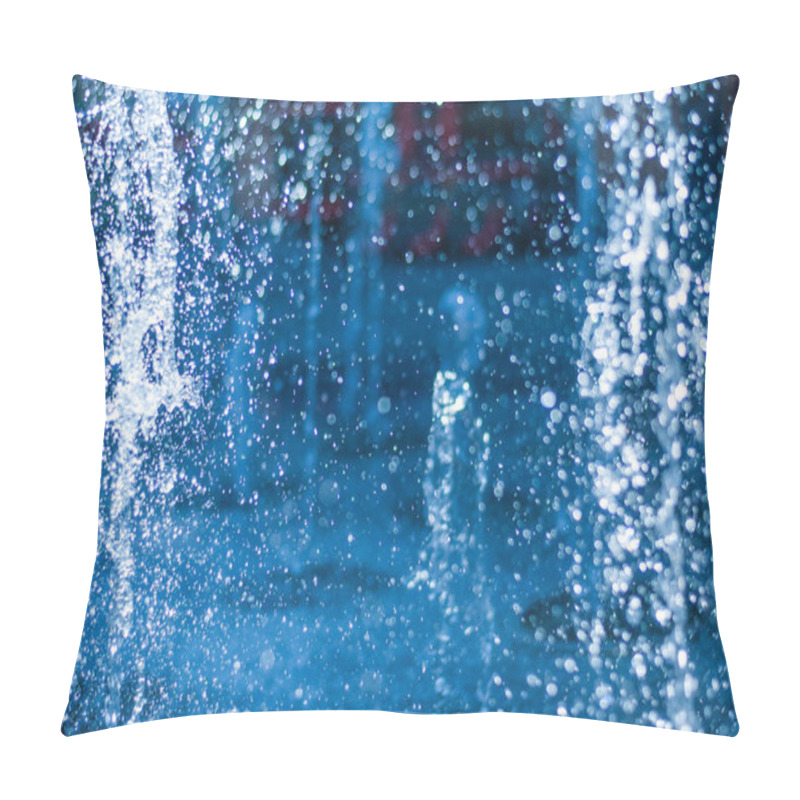 Personality  The Gush Of Water Of A Fountain. Splash Of Water In The Fountain, Abstract Image Pillow Covers