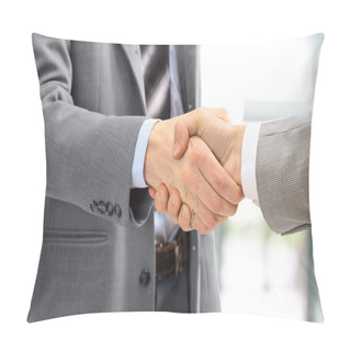 Personality  Handshake Isolated On White Background Pillow Covers