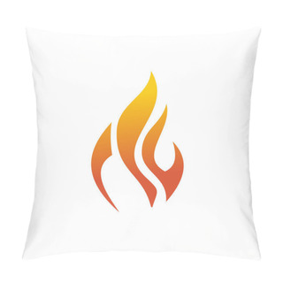 Personality  Fire Logo Icon Design Vector Template Pillow Covers
