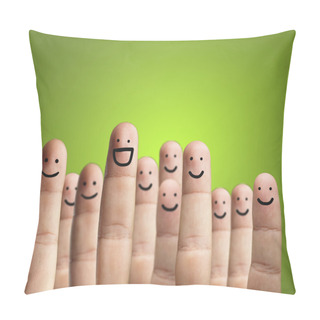 Personality  Fingers With Smiley Faces Pillow Covers
